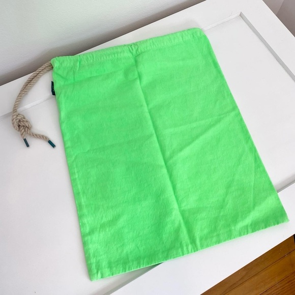 Neon Green Ralph Lauren Nautical Ocean Wash Drawstring Multi-Use Bag - Picture 5 of 5